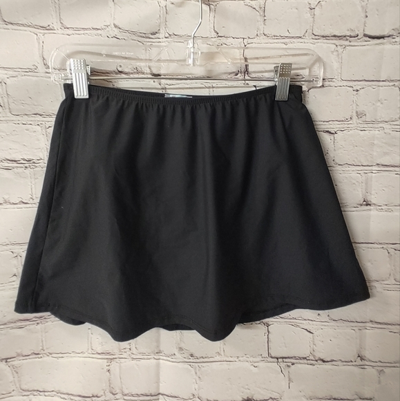 Assets by Sara Blakely Skort Swim Skirt Small Black with liner - Picture 1 of 9